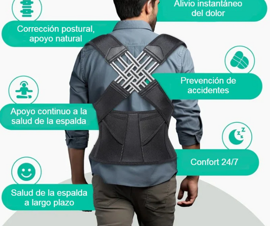CORRECTOR DE POSTURA UNISEX NEGRO
